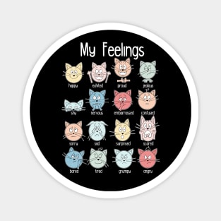 Expressions Print, Emotions Print, Feelings Print, Educational Print for Kids, Funny Cat Print, Montessori Print, Preschool Print, Rainbow Magnet